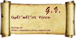 Gyémánt Vince névjegykártya